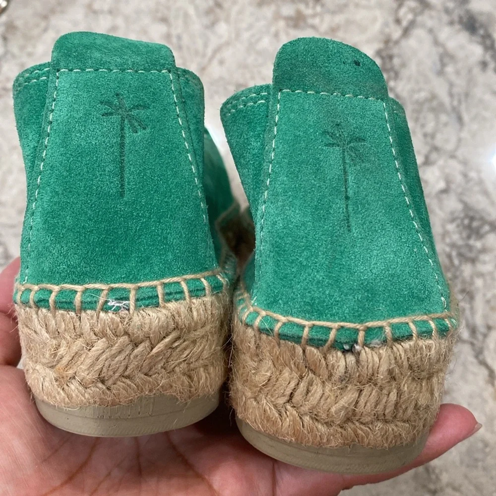 Manebi Hamptons Espadrilles in Apple Green